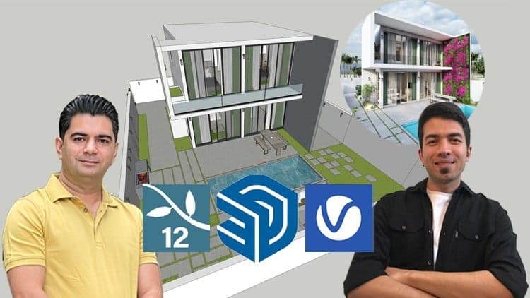 Sketchup with Lumion/V-ray- Full course-  Step by Step